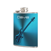 Cool Blues Electric Guitar Custom Music Flask Heupfles (Links)