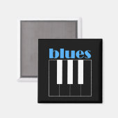 Cool blues piano magneet (Voorkant / Achterkant)