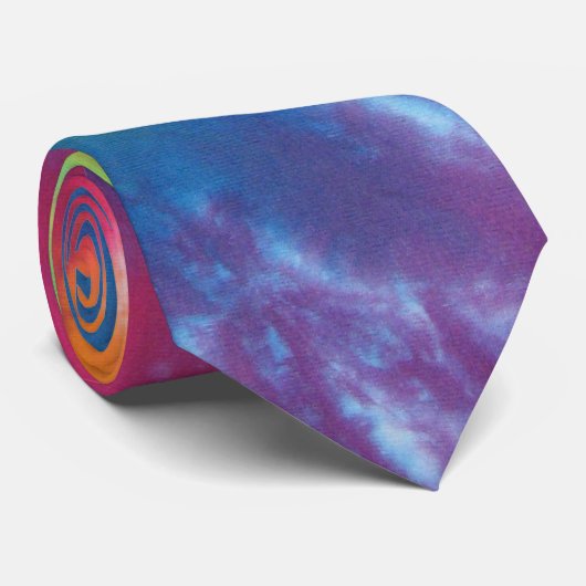 Cool Blues Stropdas Dyed Necktie (Opgerold)