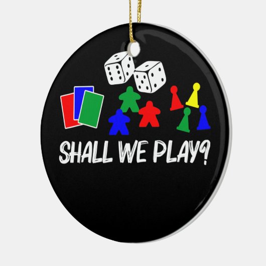 Cool Board Games Art for Men Meeple Card Keramisch Ornament (Links)