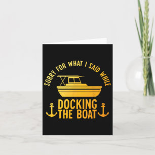 Cool Boat Art Voor Mannen Vrouwen Boating Docking  Kaart