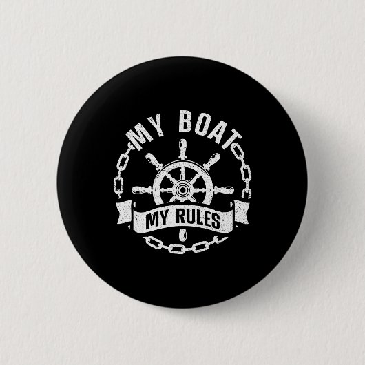 Cool Boat Captain Design Voor Mannen Vrouwen Bootk Ronde Button 5,7 Cm (Voorkant)