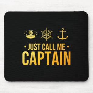 Cool Boat Captain Kunst Voor Mannen Vrouwen Zeilbo Muismat