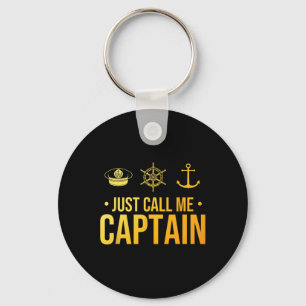 Cool Boat Captain Kunst Voor Mannen Vrouwen Zeilbo Sleutelhanger