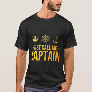 Cool Boat Captain Kunst Voor Mannen Vrouwen Zeilbo T-shirt