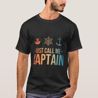 Cool Boat Captain Kunst Voor Mannen Vrouwen Zeilbo T-shirt