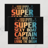 Cool Boat Kapitein Mannen Sail Pontoon Boati Feestdagenkaart (Voorkant / Achterkant)