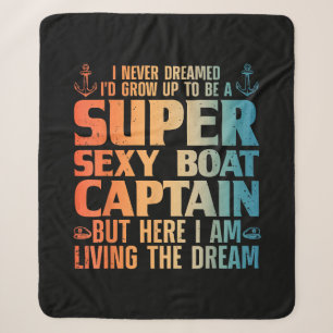 Cool Boat Kapitein Mannen Sail Pontoon Boati Sherpa Deken