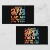 Cool Boat Kapitein Mannen Sail Pontoon Boati Visitekaartje (Voorkant / Achterkant)