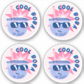 Cool Boba- Verpakking van 4 Sticker (Voorkant)