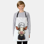 Cool Boerderij Dierenvriend Art Schattige Chef Koe Schort (Gedragen)
