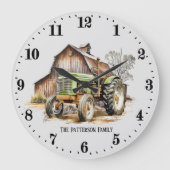 Cool boerderij tractor naam toevoegen grote klok (Voorkant)