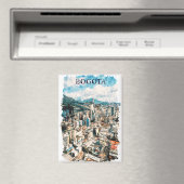 Cool Bogota Colombia CIty Uitzicht Waterverf Magneet (Insitu (Vaatwasser))