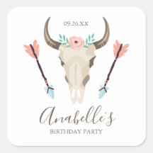 Cool Boho Koe schedel