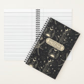 Cool Boho Skulls Sterren Maan Spiraal Notitieboek (Binnen)