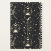 Cool Boho Skulls Sterren Maan Spiraal Notitieboek (Achterkant)