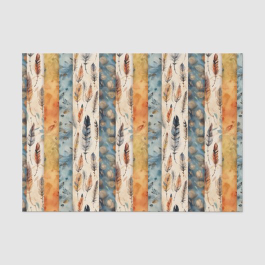 Cool Boho Westerne tegelpatroon decoupage Tissuepapier (Voorkant)
