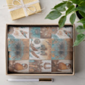 Cool Boho Westerne tegelpatroon decoupage Tissuepapier (Geschenk)
