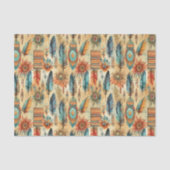 Cool Boho Westerne tegelpatroon decoupage Tissuepapier (Voorkant)