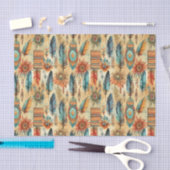 Cool Boho Westerne tegelpatroon decoupage Tissuepapier (Craft)