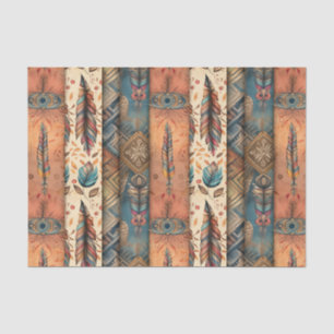 Cool Boho Westerne tegelpatroon decoupage Tissuepapier