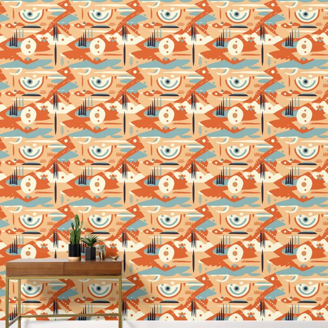 Cool Boho zuidwestelijke patroon betegeld Behang (Hal)