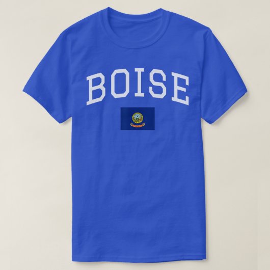 Cool Boise Text Idaho State Flag T-shirt (Design voorkant)
