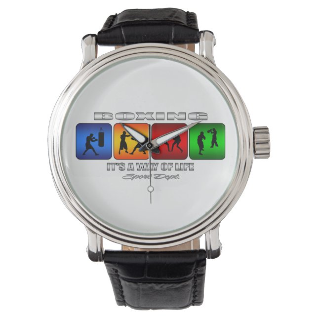 Cool boksen is een manier van leven horloge (Voorkant)