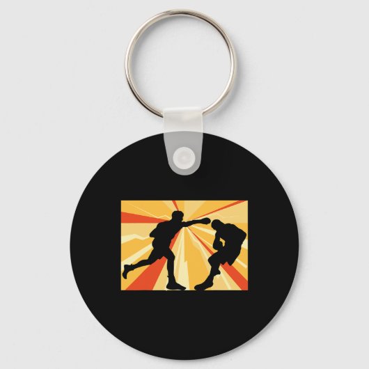 Cool Boksen, Mma, Kickboksen Cross Punch Sleutelhanger (Voorkant)