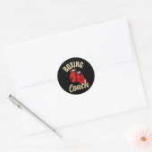 Cool Bokstrainer Rode Handschoenen Kickboksen Kick Ronde Sticker (Envelop)