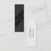 Cool BOLD Black, unieke moderne vormgever Mini Visitekaartje (Voorkant / Achterkant)