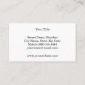 Cool Bold DJ Headphones Black Music Visitekaartje (Achterkant)