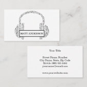 Cool Bold DJ Headphones Black Music Visitekaartje (Voorkant / Achterkant)