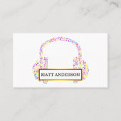 Cool Bold DJ hoofdtelefoon Colorful Music Visitekaartje (Voorkant)