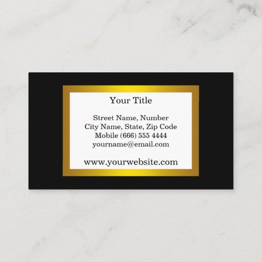 Cool Bold DJ Hoofdtelefoon Zwarte Muziek Visitekaartje (Achterkant)