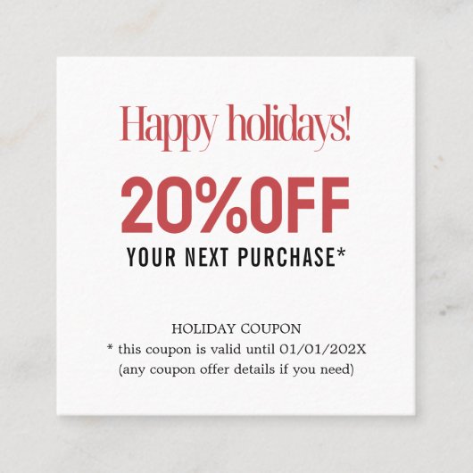 Cool Bold Elegant Rood Goud Wit Coupon (Voorkant)