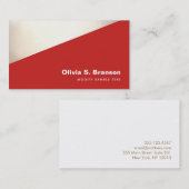 Cool Bold Geometric Red Visitekaartje (Voorkant / Achterkant)