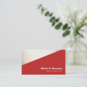 Cool Bold Geometric Red Visitekaartje (Staand voorkant)