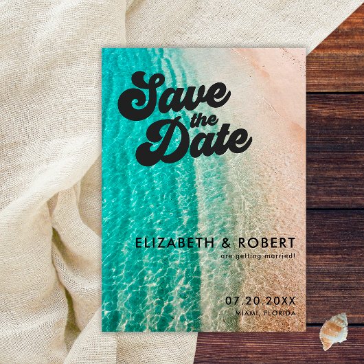 Cool Bold Kust Bruiloft Op Het Strand Bestemming Save The Date