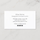 Cool Bold Marker Signature Script Font Business Ca Visitekaartje (Achterkant)