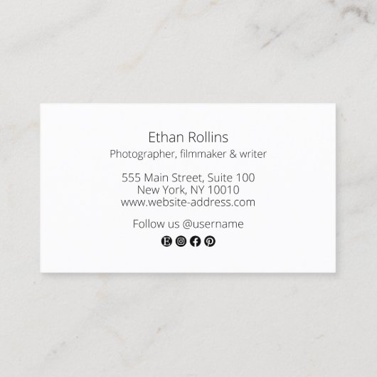 Cool Bold Marker Signature Script Font Business Ca Visitekaartje (Achterkant)