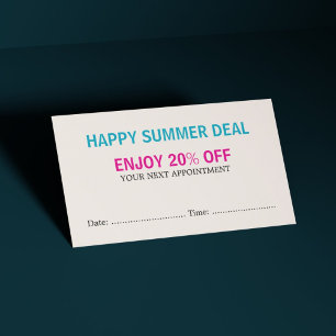 Cool Bold Pastel Kleuren Salon Afspraak Coupon