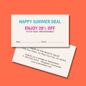 Cool Bold Pastel Kleuren Salon Afspraak Coupon