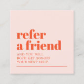 Cool Bold Pastel White Beauty Salon Aanbevelingskaartje (Voorkant)