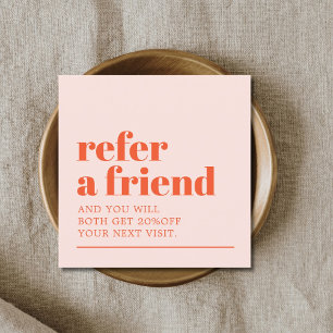 Cool Bold Pastel White Beauty Salon Aanbevelingskaartje