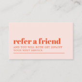 Cool Bold Pastel White Beauty Salon Aanbevelingskaartje (Voorkant)