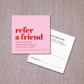 Cool Bold Roze Rood Wit Beauty Salon Aanbevelingskaartje