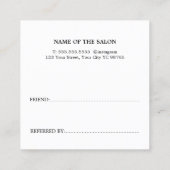 Cool Bold Roze Rood Wit Beauty Salon Aanbevelingskaartje (Achterkant)