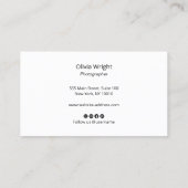 Cool Bold Signature Script, Black Professional Visitekaartje (Achterkant)