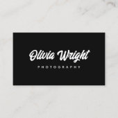 Cool Bold Signature Script, Black Professional Visitekaartje (Voorkant)